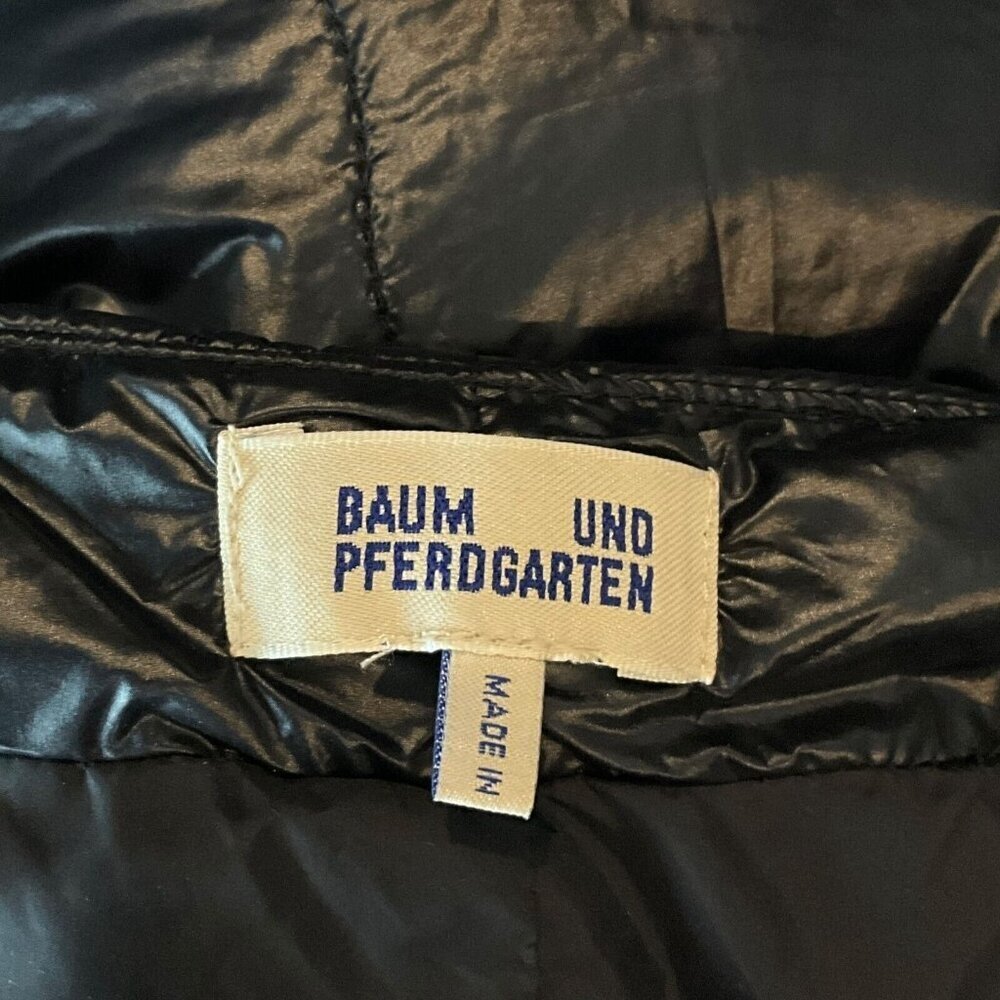 BAUM UND PFERDGARTEN Natara Quilted Nylon Trousers Black EUR Size 38 High Rise - Picture 7 of 10